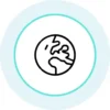 Icon of a globe representing the Earth.