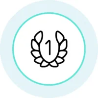 Icon with a laurel wreath and number 1