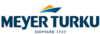 Meyer Turku logo featuring a stylized ship graphic above the company name.
