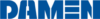 Damen logo in bold blue letters.