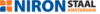 Niron Staal Amsterdam logo with blue and orange text and a geometric symbol.