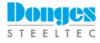 Donges SteelTec logo with blue text above gray text.